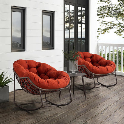 Rattan Hanging Egg Chair with Stand & Cushion - Boho Macrame Swing Chair for Indoor, Outdoor, Garden, Patio, Balcony Decor